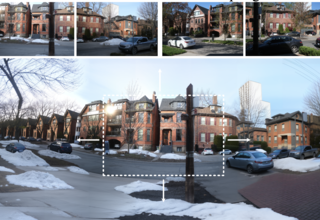Generative panoramic image stitching